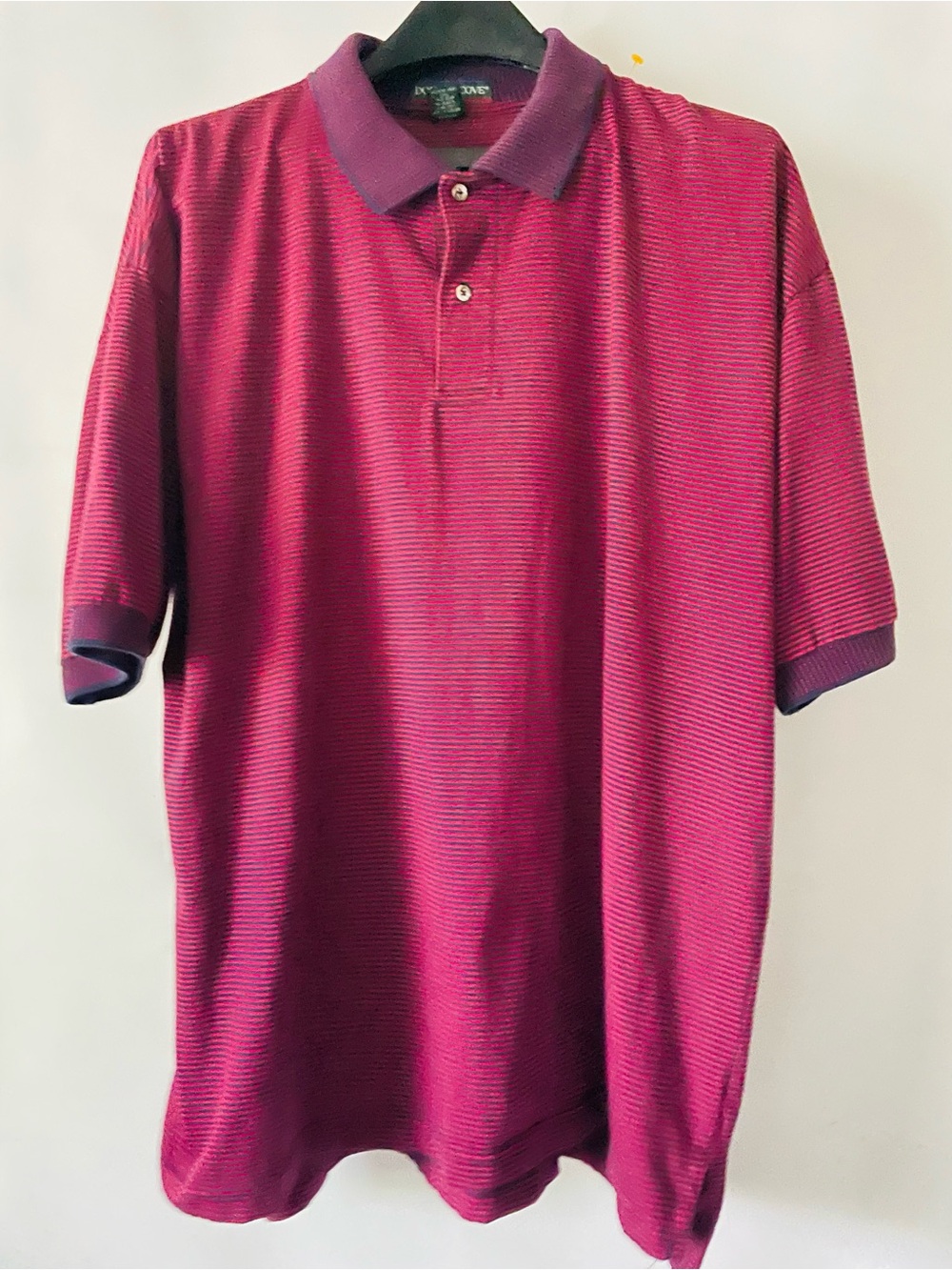 Dolphin Cove Men's Wine Polo Shirt with Contrast Collar